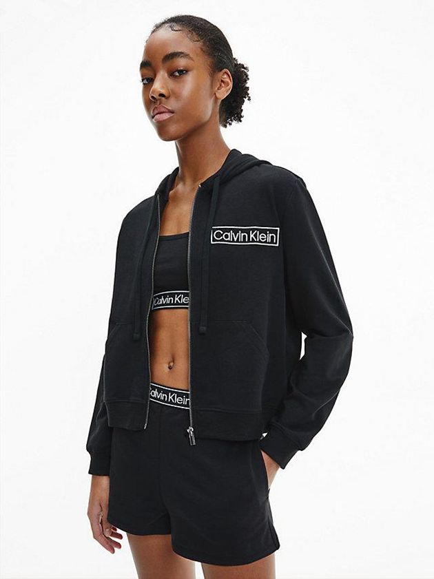 Calvin Klein USA Lounge - Reimagined Heritage Womens Hoodie Black 3825691-SV